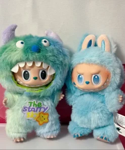 New Transformed Into The Front High-Energy Three-Generation Gradient Color Labubu Baby Clothes Rabubu Gradient Dinosaur Suit