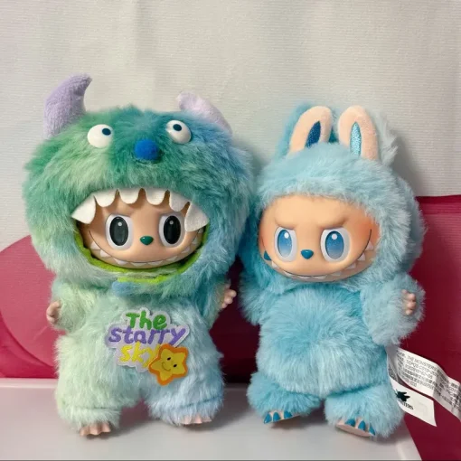 New Transformed Into The Front High-Energy Three-Generation Gradient Color Labubu Baby Clothes Rabubu Gradient Dinosaur Suit