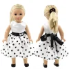 Hat Dress Set Fit 16-18Inch/40-45cm Born Baby Doll Clothes Rebirth Doll American Girl Floral Dress Sun Hat Doll Accessory Gift 3