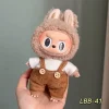 17cm moda Mini Labubu ropa cámara felpa con capucha Idol muñecas mono ropa Fans monos accesorios para Corea Kpop Exo 3