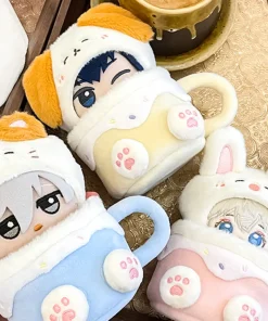 10cm doll clothes cotton doll nunu labubu idol Korea kpop clothes dog cat rabbit 10cm doll hat accessory Afternoon tea cute