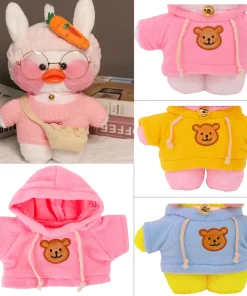 30cm Cafe LaLafanfan Duck Clothes Hoodie Cartoon Plush Toy Stuffed Soft Duck Doll Toys Animal Birthday Girl`s Gift for Kids DIY