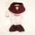 3pc -red grid hat