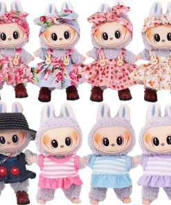 For 15-17cm Labubu Doll Clothes Dress Hair Band Canvas Shoe Accessories Kpop Idol EXO Clothing Gift,Labubu Decoration Glasses