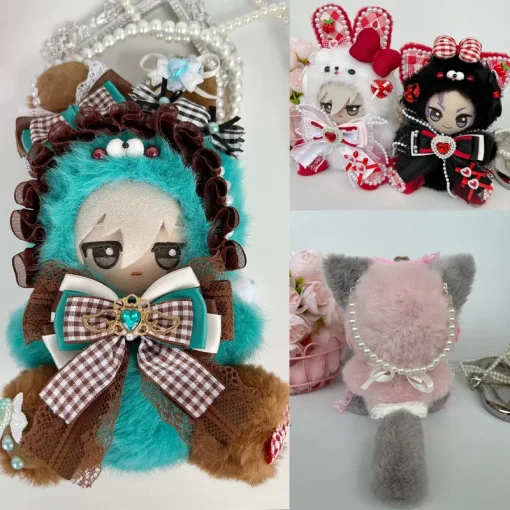 10cm Nunu Doll Exquisite Handmade Custom Clothing 10cm Cotton Doll Outdoor Handbag No Attribute Kawali Gorgeous Clothes