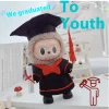 17cm First And Second Generation Labubu Baby Clothes, Vinyl Figurine Pendant, Starfish Overbody Pants Versatile And Cute Outfits 3