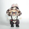 17cm Labubu Blind Box Keychain - Casual Overalls Outfit Set for Doll