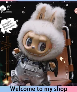 Only Clothes Labubu Zimomo2.058cm Angel Vinyl Doll Silver Leather Baby Clothes Suit Tide Play Hand-Made Original Baby Clothes