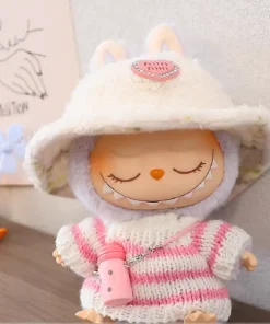 For Labubu'S Clothes Striped sweater outfit Match with hat pendant  Can match according to your preferences Labubu Accessories