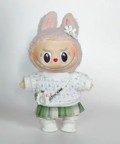 17cm Labubu Doll Outfit - LABUBU Sit Sit Party 1st & 2nd Generation Knitted Sweater JK Set