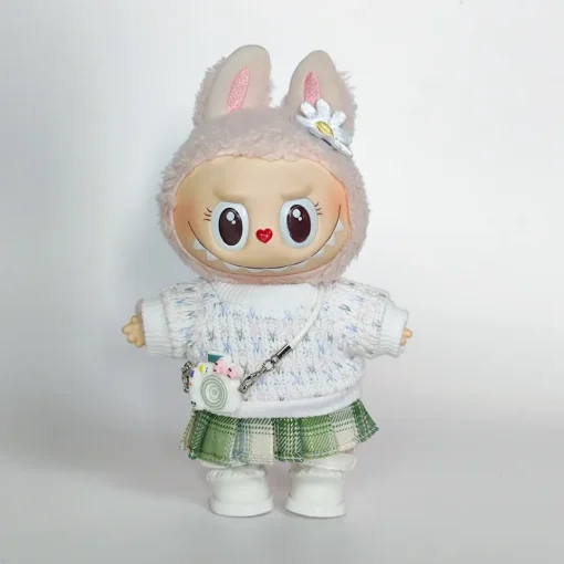 17cm Labubu Doll Outfit - LABUBU Sit Sit Party 1st & 2nd Generation Knitted Sweater JK Set