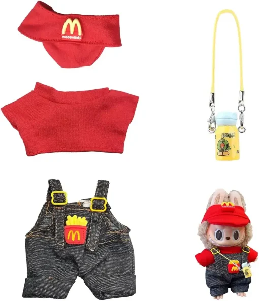 Roupas de boneca de 17 cm, roupa labubu, conjunto de roupas de boneca labubu de 17 cm, roupas de boneca de 17 cm para bonecas la