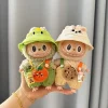 Labubu I II Idol Dolls Sitting Party Clothing Outfit 17cm Mini Plush Doll'S Clothes Bib Pants Fruit Animal Overalls Accessories