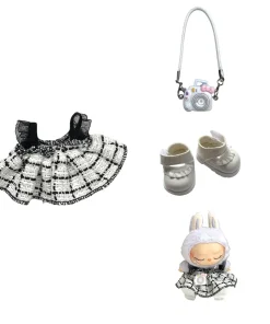 Doll Clothes Outfit Accessories Labubu Clothes Designer  Dress Set for 17CM Labubu V2 V1 DIY Mini Dolls Clothing Girl Gift