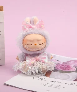 Only Clothes: First and Second Generation Labubu Baby Clothes Pendant Labubu Clothes Sitting Party Lolita Princess Dress Cute