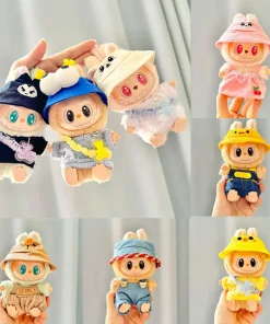 15cm/17cm Labubu I II Dolls Clothes Sitting Party Cute Skirt Hat Bib Pants Sets Accessories for Korea Kpop Exo Clothing