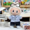 For Labubu 10cm Mini Plush Doll Clothes Outfit Accessories Idol V1 V2 Gift Dinosaur Raincoat Set Clothing 3