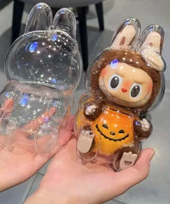 2025 New 17cm LABUBU Clear Macaron Case Dust Case Housings Popmart Bubble Mart Doll Accessories Doll Accessories Christmas Gifts
