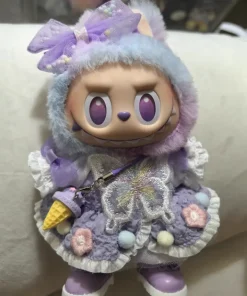 Only Bclothes Labubu V3.0 Front High-Energy Vinyl Plush Blind Box Pendant Lucky Purple Butterfly Fairy Baby Clothes Skirt