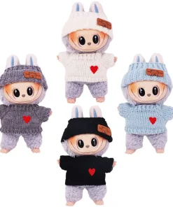 Labubu V1v2  Mystery Box Cute Baby Clothes Face Dolls Hanging Accessories Sitting Style Fashion Outfit Accessorie Only Clothes