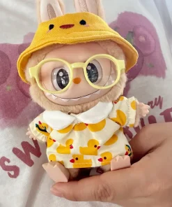 17cm Labubu I II Idol Dolls Cute Mini Plush Doll'S Clothes Korea Kpop Exo Idol Dolls Overalls Clothing DIY Accessories Gifts