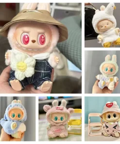 Mini Plush Doll'S Clothes Outfit Accessories For Korea Kpop Exo Labubu V1 V2 Idol Dolls Goose Dinosaur Macaron Clothing Gift