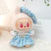 Mini Doll’S Clothes Outfit Accessories For 15-17cm Labubu Idol V1 V2 big-eared White Pink Rabbit Overalls Clothing Gift 3