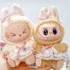17cm Mini Plush Doll’S Clothes Outfit Accessories For Labubu Clothes Time To Chill Doll Clothes 2