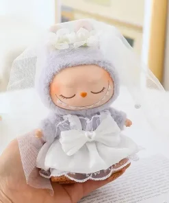 For 17cm Labubu clothes pendant outfit for wedding dress suit wedding suit hat shoes Doll Accessories Mini Little DIY Dress