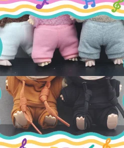 17cm Labubu Accessories Vinyl Doll Replacement Shorts Denim Pants Outfit Ropa Labubu Children's Toy Doll Accessories лабубу