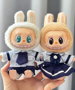 First And Second Generation Labubu Sitting Party Children'S Clothes Pendants Dolls Lab Cloth Clothes Couple Jk Uniform  College