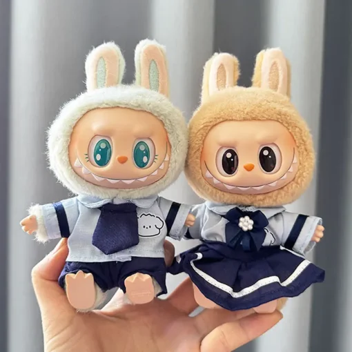 First And Second Generation Labubu Sitting Party Children'S Clothes Pendants Dolls Lab Cloth Clothes Couple Jk Uniform  College