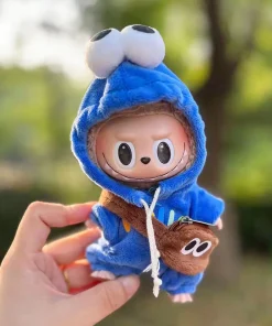 Cute Mini Plush Doll'S Clothes 17cm Labubu I II Idol Dolls Korea Kpop Exo Idol Dolls Overalls Clothing DIY Accessories Gifts