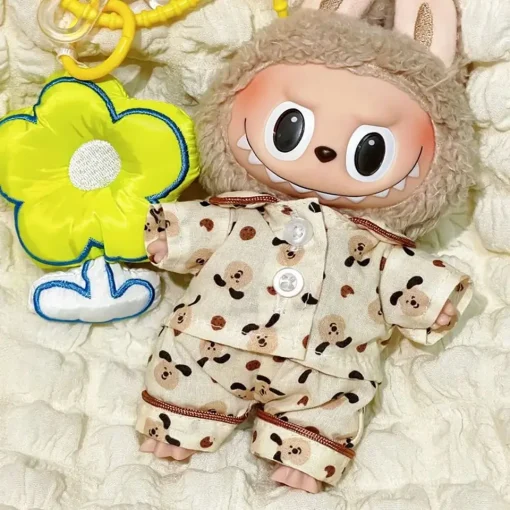 17cm/38cm Plush Doll'S Clothes Outfit Accessories For Korea Kpop Exo Labubu Idol Spring Wild Autumn Pajama Set Clothing Gift