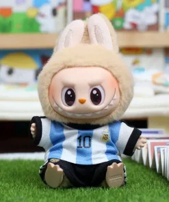 In Stock Only Clothes 17cm Labubu Football Uniform Sports Outfit Heart Pounding Macaron Dressing Full Of Handsome Dress Up Gifts