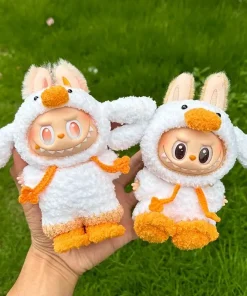 17cm Labubu Forest Fairy Tale Handmade Hook Weaving Baby Clothes Cute Duck Clothes Change Accessories Surprise Gift