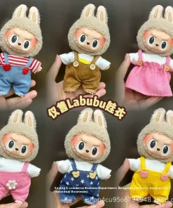 Labubu Doll Clothes 17cm First And Second Generation Rubberized Plush Figurines Cute And Fashionable Outfit Change Accessories