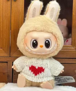 17cm Mini Doll'S Clothes Outfit Accessories For Korea Kpop Exo Labubu Idol strawberry Top sweater autumn and winter Clothing