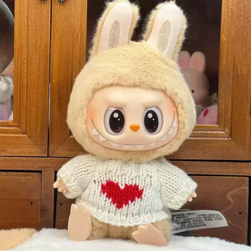 17cm Mini Doll'S Clothes Outfit Accessories For Korea Kpop Exo Labubu Idol strawberry Top sweater autumn and winter Clothing