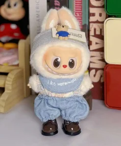 original 17cm labubu clothes outfit Plush doll clothes Macaron Cute Clothing DIY Kid Gift Clothes Hair accessories v1v2 clothes
