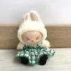 Labubu Clothes For 15-17CM Mini Plush Doll Princess Gauze Dress Blingbling Star Skirt Nacklace Headwear Straw Hat 3PCS/Pack Gift 2