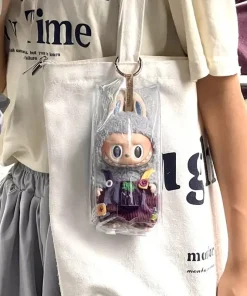 Labubu Transparent Display Box Outdoor Bag Figurine Dust-Proof Protective Case Pvc Baby Bag Fashionable Protective Bag Cute