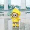 Only Clothes 17cm Labubu Vinyl Doll Raincoat Leather Clothes Change Doll Change Doll Clothes Suit