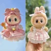 Doll Clothes For 15/17cm Labubu Plaid Shirt Jumpsuit Bow Tie Headdress 3PCS/Pack Plush Cotton Idol Doll Universal Accessories 2