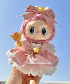 17cm Cute Labubu Clothes Accessories Idol Dolls Skirt Doll Clothes Clothing Fans Overalls Japanese Anime Magic Girl Sakura Cos