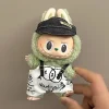 Doll Clothes For 15/17cm Labubu Plaid Shirt Jumpsuit Bow Tie Headdress 3PCS/Pack Plush Cotton Idol Doll Universal Accessories 3