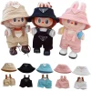 For 17cm Labubus Mini Doll Clothes Outfit Hat Clothes Shoes Labubu II Doll Accessories Cultivate Sitting Party Game Toys