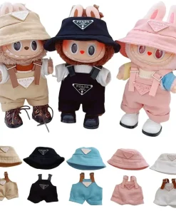 For 17cm Labubus Mini Doll Clothes Outfit Hat Clothes Shoes Labubu II Doll Accessories Cultivate Sitting Party Game Toys