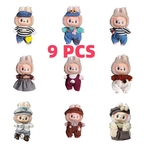 Mini Doll 15cm 17cm Labubu Clothing Suit Accessory Republic Of Korea V1  V2 Idol Bjd  Fashion Delicate Replacement Decoration