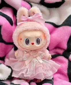 For 17cm Labubu/mokoko Doll Clothes outfit Clothes Hoodies Doll Clothes Dolls Accessories Cute Decoration